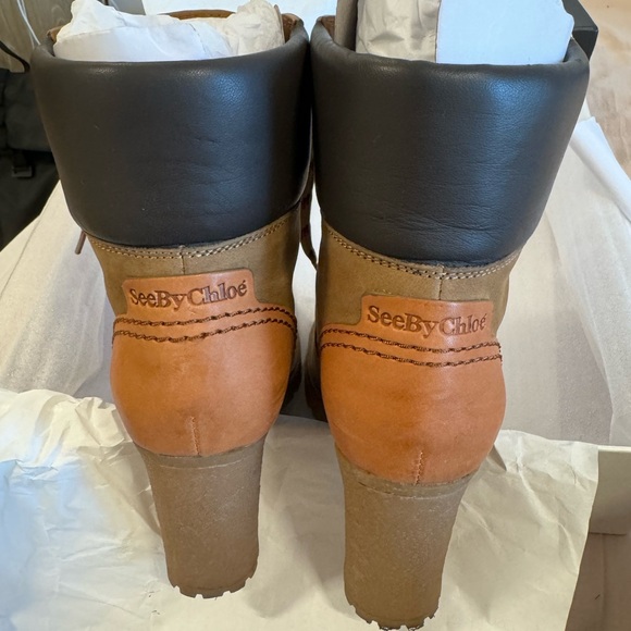 See by Chloe nabuk lace up boots - Picture 3 of 11